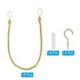 thumbnail image 3 of Unique Bargains Attaches de Rideaux, Lot de 6 Attaches de Rideaux Tressées avec Crochets à Vis et Boulons, Jaune Or, 3 of 7