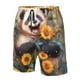 thumbnail image 4 of Balery Elegant Cute Panda Sunflower Traje de Baño Estilo Hawaiano para Hombre, Shorts de Secado Rápido con Bolsillos-X-Large, 4 of 6