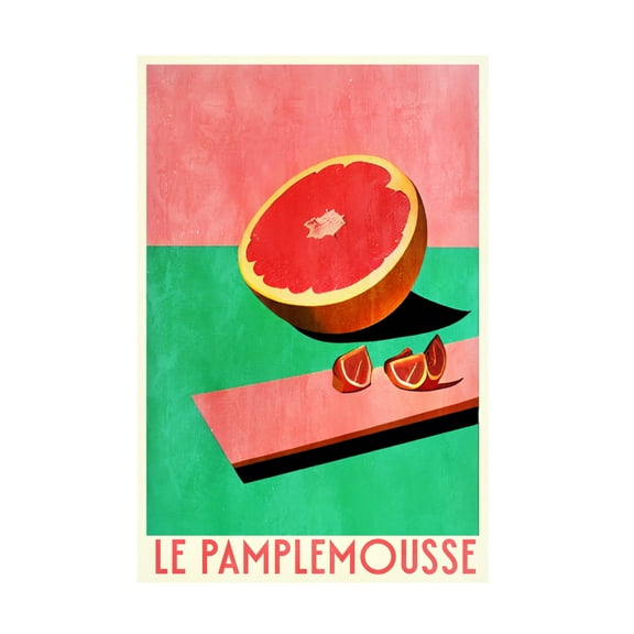 Canvas Wall Art - Bo Anderson 'Le Pamlemousse' Wall Art for Living Room, Bedroom, or Office D?cor by Trademark Fine Art - 12 x 19 Inches