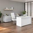 thumbnail image 3 of Studio C 60W x 43D Left Hand L-Bow Desk Shell in White - Engineered Wood, 3 of 5