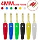 thumbnail image 4 of 4mm Musical Speaker Cable Wire Pin Banana Gold Plated Connectors Socket Red Black Blue Green Yellow(Red,20 Pcs), 4 of 5