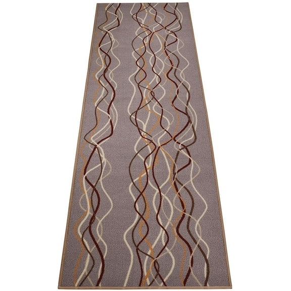 Custom Size Skid Resistant Backing Rug Runner Stripes Design Cut to Size Roll Runner Rug By Feet Customize in USA Facility
