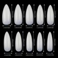thumbnail image 2 of Traceless False Nail Transparent Nail Tip Nail Long Water Drop Nail Nail 600pc, 2 of 2