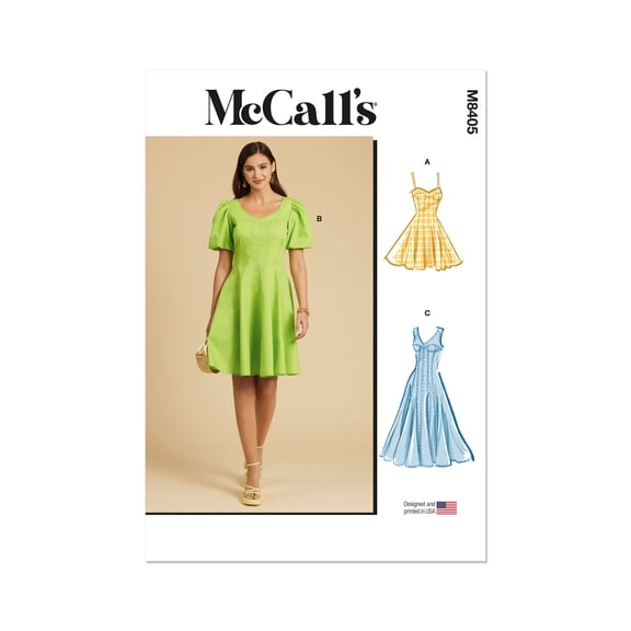McCalls Sewing Pattern 8405 - Dresses for Women - K5 (8-10-12-14-16) - Intermediate