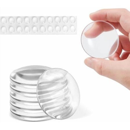 Door Stoppers Wall Protector, 6 Pcs 2″ Strong Adhesive Door Knob Wall Protectors, Clear Door Bumpers, Shock Absorbent Self Adhesive No-Falling Quiet$$Office