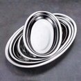 thumbnail image 5 of 1pc Main Dish Oval Plate Deepened Thickened Restaurant Steamed Fish Plate Seafood Grilled Skewers Barbecue Plate Stainless Steel, 5 of 7