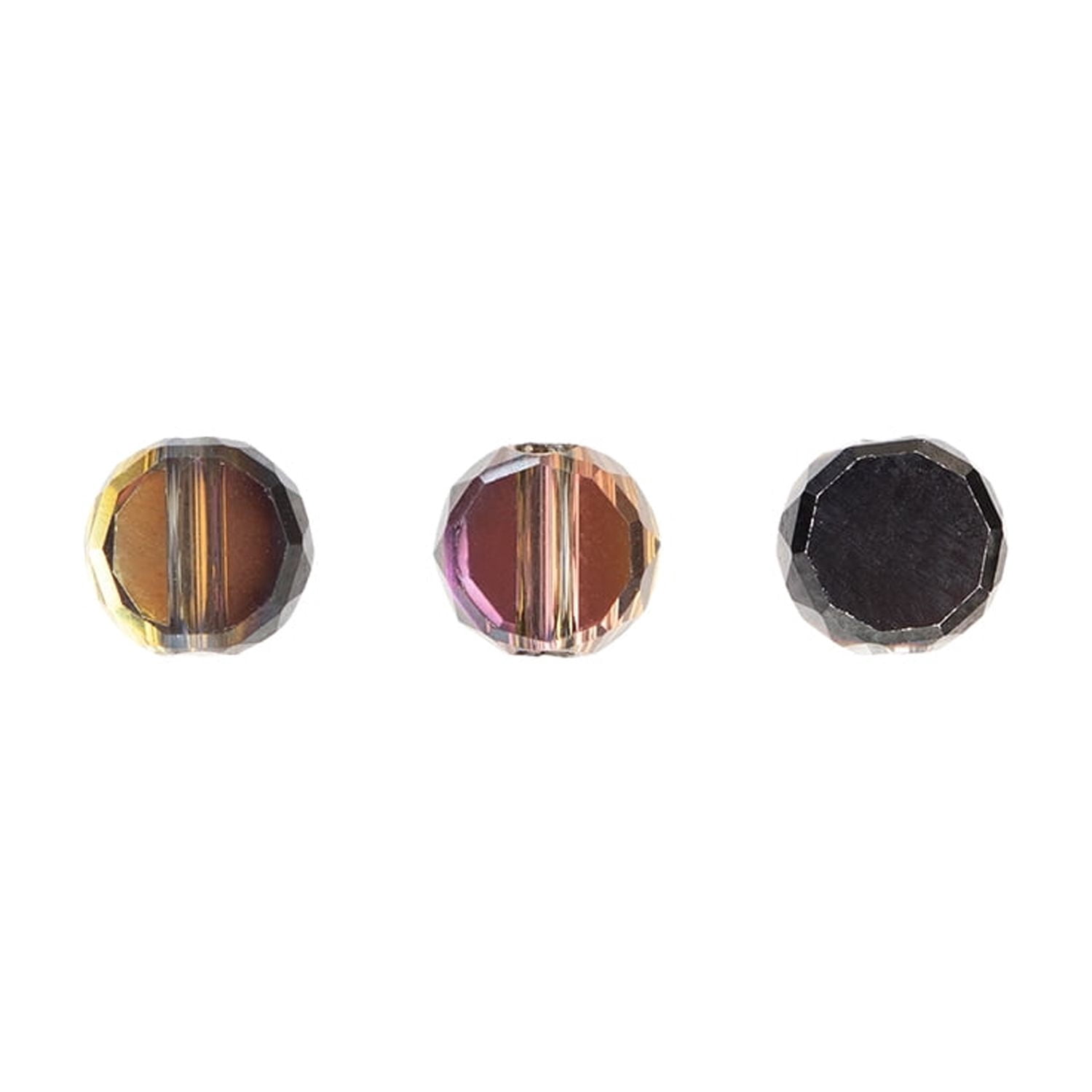 (2 pack) Cousin DIY 15 in 2-Strand Black AB Coin Beads, 5 mm, 70 Piece, Model 69995816