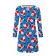 thumbnail image 5 of Vestido de manga larga para mujer, vestido de Navidad para mujer, estampado de Papá Noel de Navidad, suelto, manga larga, cuello redondo, ligero, informal, vestidos de otoño Fridja  hjkh359, 5 of 5