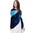 thumbnail image 5 of Starry Shark Elegant Chiffon Silk Scarf - Lightweight & Translucent 180x73cm Women's Wrap, 5 of 6