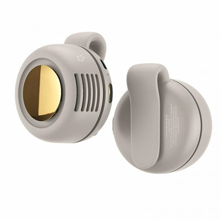 HIBIBUD 2026 New Portable Silent Mini Bladeless Electric Fan Clip On,Mini Bladeless Fans with Clip,3 Speeds Hands-Free Small Whirlwind Fan Neck Fans,Rechargeable Tiny Fan Clips on Shirt (White-1Pcs)