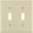 Ivory, variant on Leviton 86009 001-000 2-Toggle Standard Size Wall Plate, 2 Gang, 4.5 in L X 4.56 in W 0.22 in T, Smooth, Pack of 1, Ivory