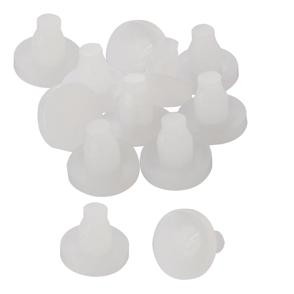 12pcs 7mm White Stem Bumpers Glide, Patio Outdoor Furniture Glass Top