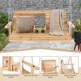 thumbnail image 2 of Costway Porch Swing Chair with Stand Cupholder & Adjustable Chains A-Shaped Metal Frame, 2 of 9