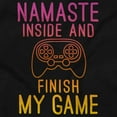thumbnail image 2 of Gamer Namaste Inside Video Gaming Pun Women's Plus Size Graphic Tee Brisco Brands 2X, 2 of 3