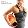 Pack with Orange Foam Roller Grid Straps and MB1 Massage Ball