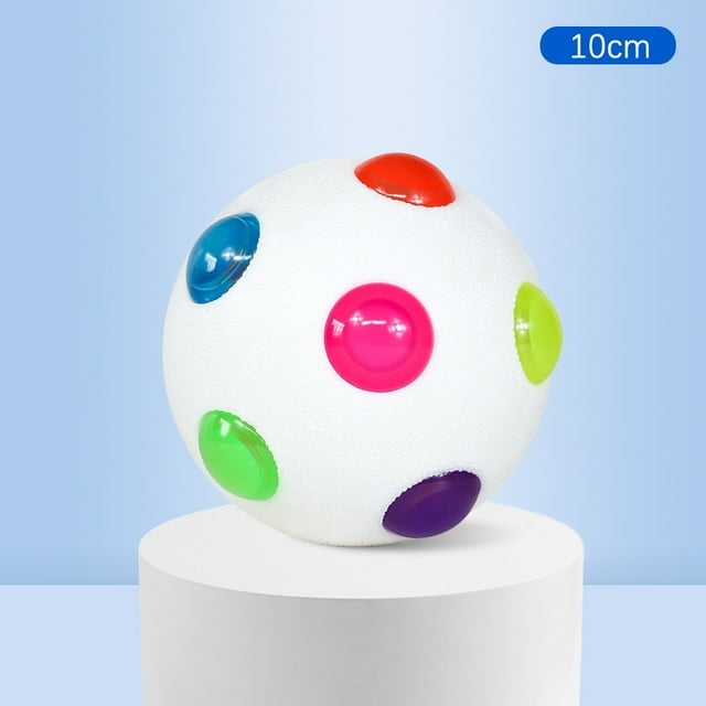 Pelota de juguete para perros pequeños con flash TPR, pelota elástica luminosa de tres colores, pelota de entrenamiento para perros