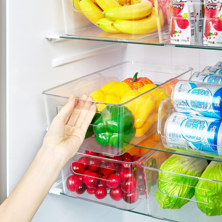 Set of 8 Refrigerator Organizer Bins, Vtopmart Clear Plastics