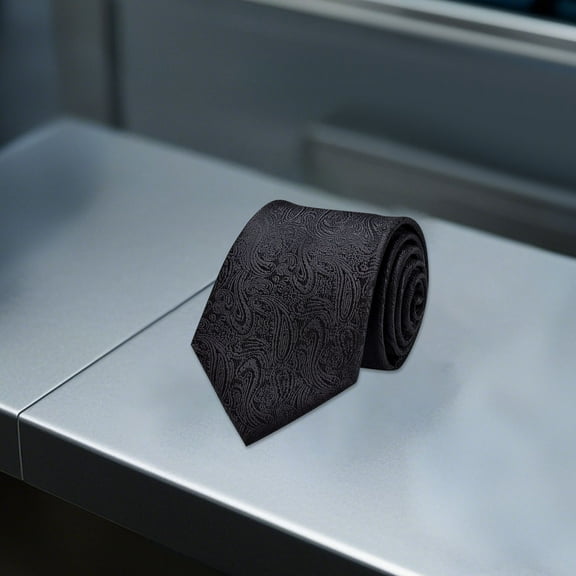 Penkiiy Men's Silk-Like Polyester Tie | Luxury Business Necktie for Office, Weddings & Formal Wear |Wrinkle-Resistant & Handcrafted Design