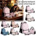 thumbnail image 5 of 3PCS Backpack for School Girls with Lunch Box Pencil Case Lightweight Teen Girls Bow backpack, Kids School Bag Bookbag for Elementary Middle High School Supplies Laptop Travel Daypack, 5 of 5