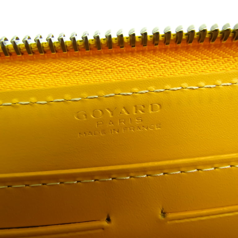 GOYARD Unisex Calfskin Canvas Folding Wallet Logo Long Wallets