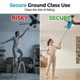 thumbnail image 4 of Ceiling Fan Cleaner Duster, Reusable Microfiber Duster with Extension Pole,Removable Dusters for Cleaning Walls Bookshelves Door Window Top (Blue), 4 of 6