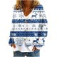 thumbnail image 2 of Cárdigan informal para mujer, con botones y estampado navideño, chaqueta de moda, abrigo, blusa de poliéster para mujer, 2 of 5