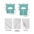 thumbnail image 5 of Tropical Floral Kitchen Curtains Set for Windows 3 Piece Cafe Curtains 36 Inch Length Swag Curtains Valances and Tier Set Summer Monstera Leaves Boho Watercolor Blue Drapes for Bedroom Bathroom, 5 of 6