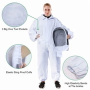 Bee Suits for Men Women,Bee Keeper Suite with Beekeeping Gloves,Beekeeping Suit with Veil Hood,Fully Body Sturdy Beekeeper Suite,Suitable for Professional Beekeepers and Beginners(X-Large)