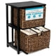 thumbnail image 1 of Archivo Cubby BIRDROCK HOME de 2 niveles con tapa de madera, marrón lavado, 1 of 9