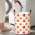 thumbnail image 5 of Pofeuu octopuses Print Laundry Basket Circular Laundry Hamper with Handle Waterproof Oxford Fabric Foldable Dirty Clothes Storage Bucket Gift Storage Basket-, 5 of 6