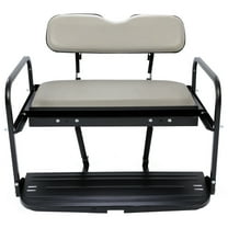 Kojem Rear Seat for Yamaha G14 G16 G19 G22 Golf Cart Flip Folding Rear Seat Back Kit Gray Steel Frame Artificial Leather Seat