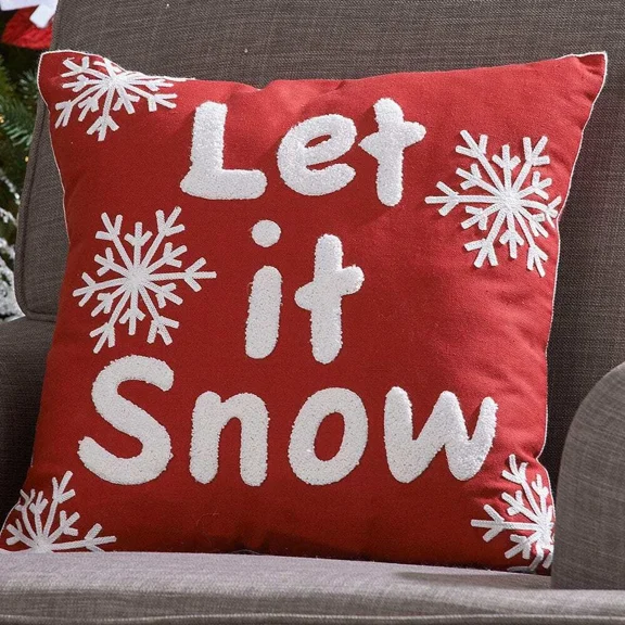 Let It Snow 18" Led Pillow Cover
