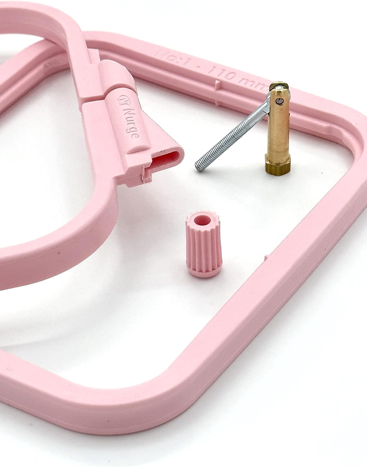 Nurge 4-Piece Square Embroidery Hoop Set, ABS Plastic, Multi-Size, Pink