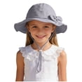 thumbnail image 3 of Gubotare Bucket Hat Baby Girls Sun Hat for Kids UV Protection Summer Hat Beach Play Hats Wide Brim Neck Flap for Girls Hat 2T 5T (Grey,2-5 Years), 3 of 6