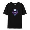 thumbnail image 5 of T Shirts for Women Short Sleeve Cotton Crewneck T-Shirt, Cool Skeleton Starry Sky Planet Tee Tops Casual Basic T-Shirts, XS-5XL Black XS, 5 of 7