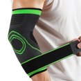 thumbnail image 1 of Ofertas Únicas 1 Par Manga de Compresión para Codo Manga para Tendinitis y Alivio del Dolor de Tenis Férula para Codo para Hombres y Mujeres L Verde, 1 of 7