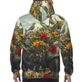 thumbnail image 7 of Lsque Floral Rhino With Birds Pattern Casual Men's Hoodie,Hooded Sweatshirt with Kangaroo Pocket,Pullover Hoodie-4X-Large, 7 of 7