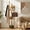 Wood, variant on LUOLUO Coat Rotating Rack with 3 Shelves and 9 Hooks,Wood Coat Hanger, Coat Rack Freestanding for Hats, Coats, Scarves, Bags in Bedroom/Office/Entryway, Walnut