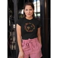 thumbnail image 2 of Butterflies Inside Wreath T-Shirt Women -Image by Shutterstock, Female Small, 2 of 4