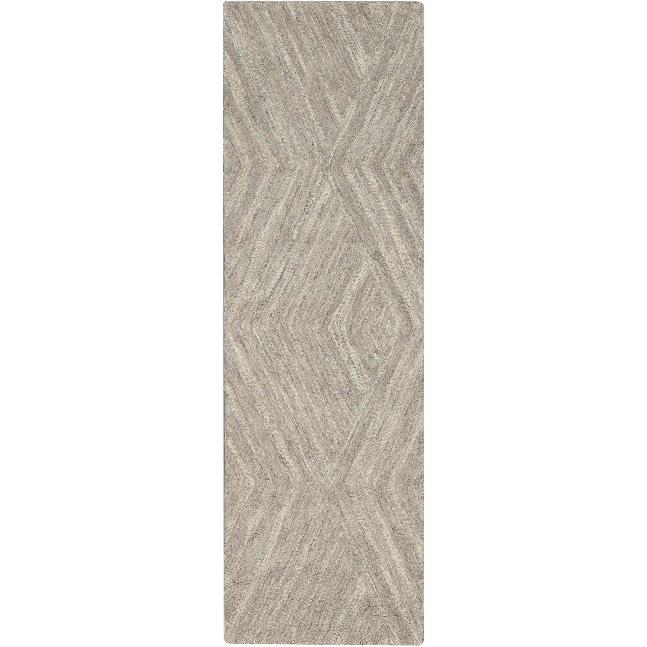 Nourison Graceful 2'3" x 7'6" Grey Modern Indoor Rug