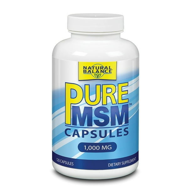 Natural Balance Pure MSM Capsules Sulfur Supplement Helps Supports