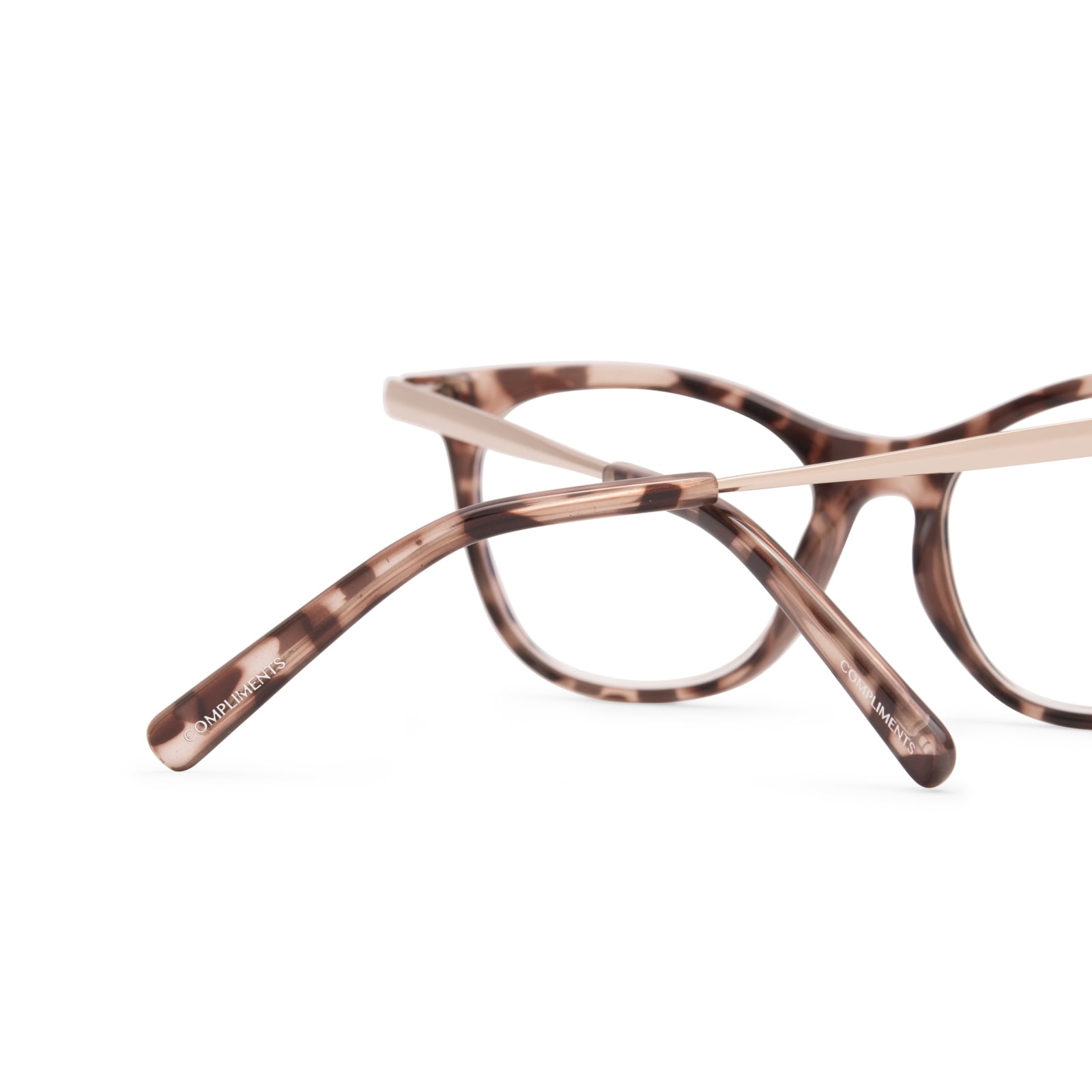 Compliments by DIFF Eyewear Darcy Blue Light Reading Glasses Beige Tortoise +1.25