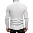 thumbnail image 3 of PNTUTB Men's Knit Turtleneck Slim Solid Color Long Sleeve Comfort Pullover Casual Winter Thermal Sweaters, 3 of 5
