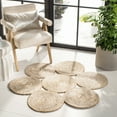 thumbnail image 2 of SAFAVIEH Natural Fiber Dacre Geometric Area Rug, Ivory/Natural, 5' x 5' Round, 2 of 7