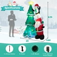 thumbnail image 2 of Gymax 8.7FT Inflates Christmas Tree & Santa Claus Yard Decor w/ LEDs & Air Blower, 2 of 10