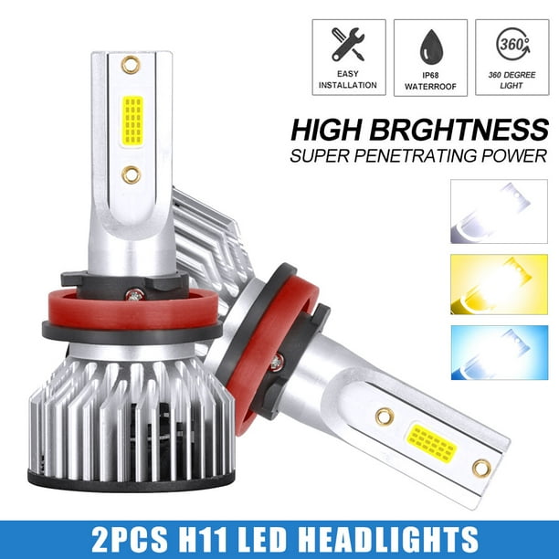 4pcs For Nissan Sentra 2013-2017 Combo H11 LED Headlight Bulbs