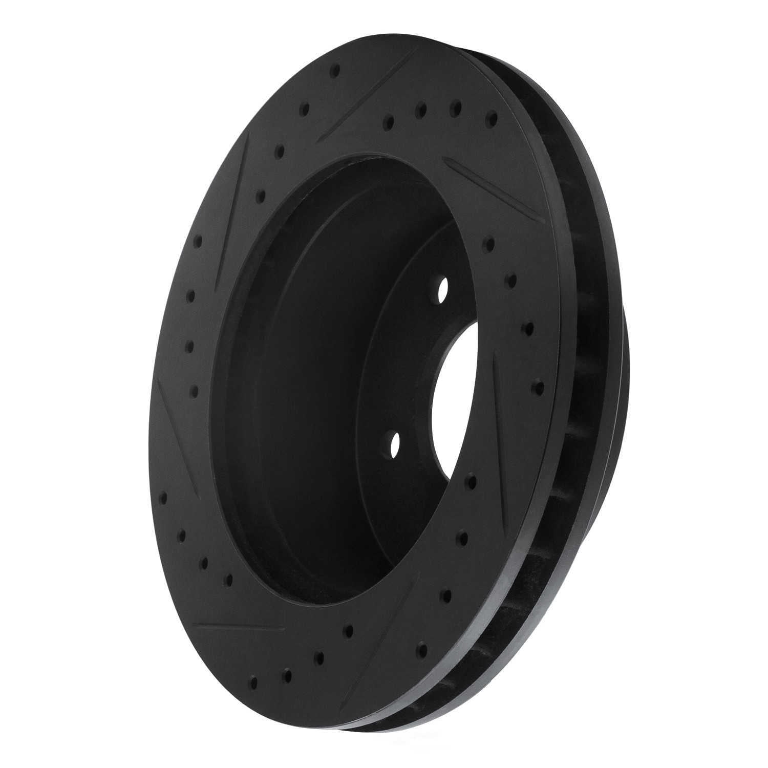 Dynamic Friction Company 633-48019R DFC Brake Rotor - Drilled And Slotted - Black