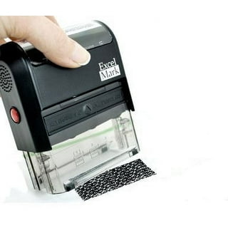 Personalized Round Self-Inking Rubber Stamp - Diamond Scroll