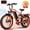 Orange, variant on ESKUTE M300 Electric Bike for Adults, Full Suspension Fat Tire Mountain Ebike, 52V 20.8Ah Removable Battery, 1200W Motor, Up to 33MPH, 80 Miles Electric Bicycle Black with Phonebag & Lock, UL2849