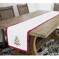 thumbnail image 2 of Embroidered Holly Christmas Tree Double-Layer Holiday Decorative Table Runner (Red+White Runner 16"x78"), 2 of 5